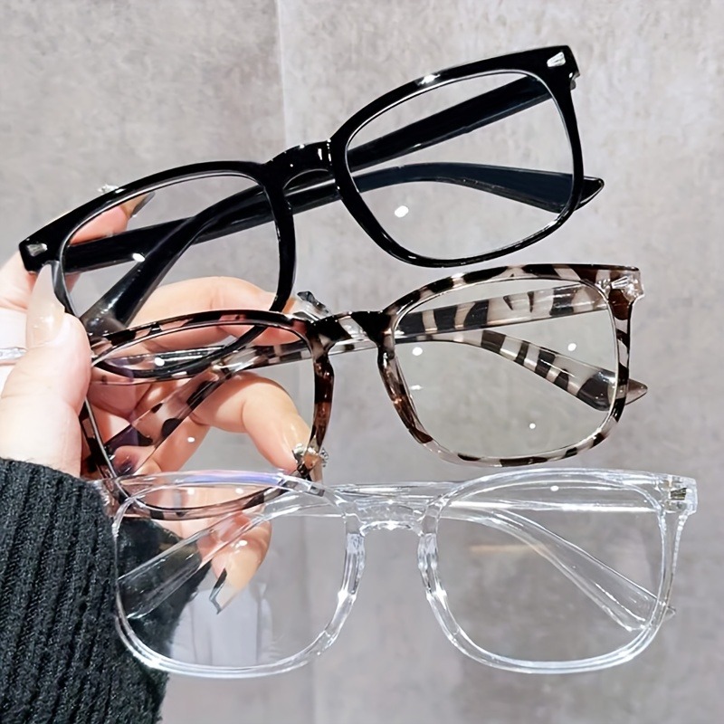 Gaming Glasses Blue - 1/2/3 ชิ้นแว่นตาป้องกันแสงสีฟ้าทรงสี่เหลี่ยมสำหรับผู้ชายและผู้หญิงกรอบใสสีดำอุปกรณ์เสริมแว่นตาคอมพิวเตอร์สำหรับทุกเพศ