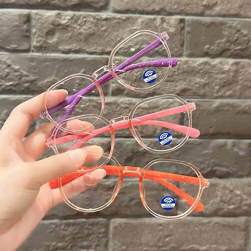 Gaming Glasses Blue - แว่นตากรองแสงสีฟ้าสำหรับเด็กแว่นตาคอมพิวเตอร์กรอบซิลิโคนเลนส์ใสเด็กผู้หญิงเด็กผู้ชายเล่นเกมวิดีโอแว่นตานิรภัยสำหรับเด็ก