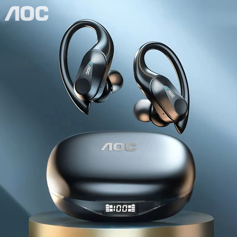 Esports Gaming Earbuds - ช้อยส์ AOC ชุดหูฟังกีฬาไร้สายบลูทูธ 6.0 หูฟังกันน้ำ LED