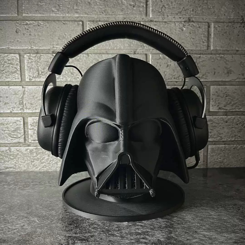 Esports Gaming Headset - ขาตั้งหูฟังรูปหน้ากากซามูไรสีดำ ที่แขวนหูฟังแบบติดศีรษะ สำหรับเกมมิ่ง อีสปอร์ต พร้อมอุปกรณ์เสริมสำหรับหูฟัง ของขวัญ