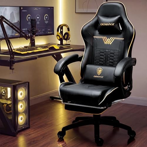 Gaming & Esports District - เก้าอี้เกมมิ่งขนาดใหญ่พิเศษ รองรับน้ำหนักได้ 350 ปอนด์ พร้อมที่พักเท้าและเบาะนวดหลัง
