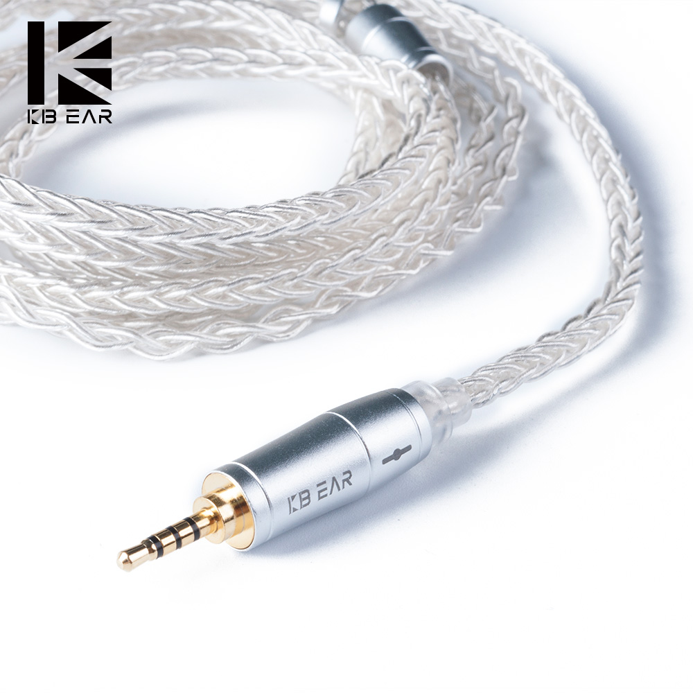 Esports Gaming Earbuds - KBEAR 8 Core อัพเกรด Silver สายหูฟังสาย