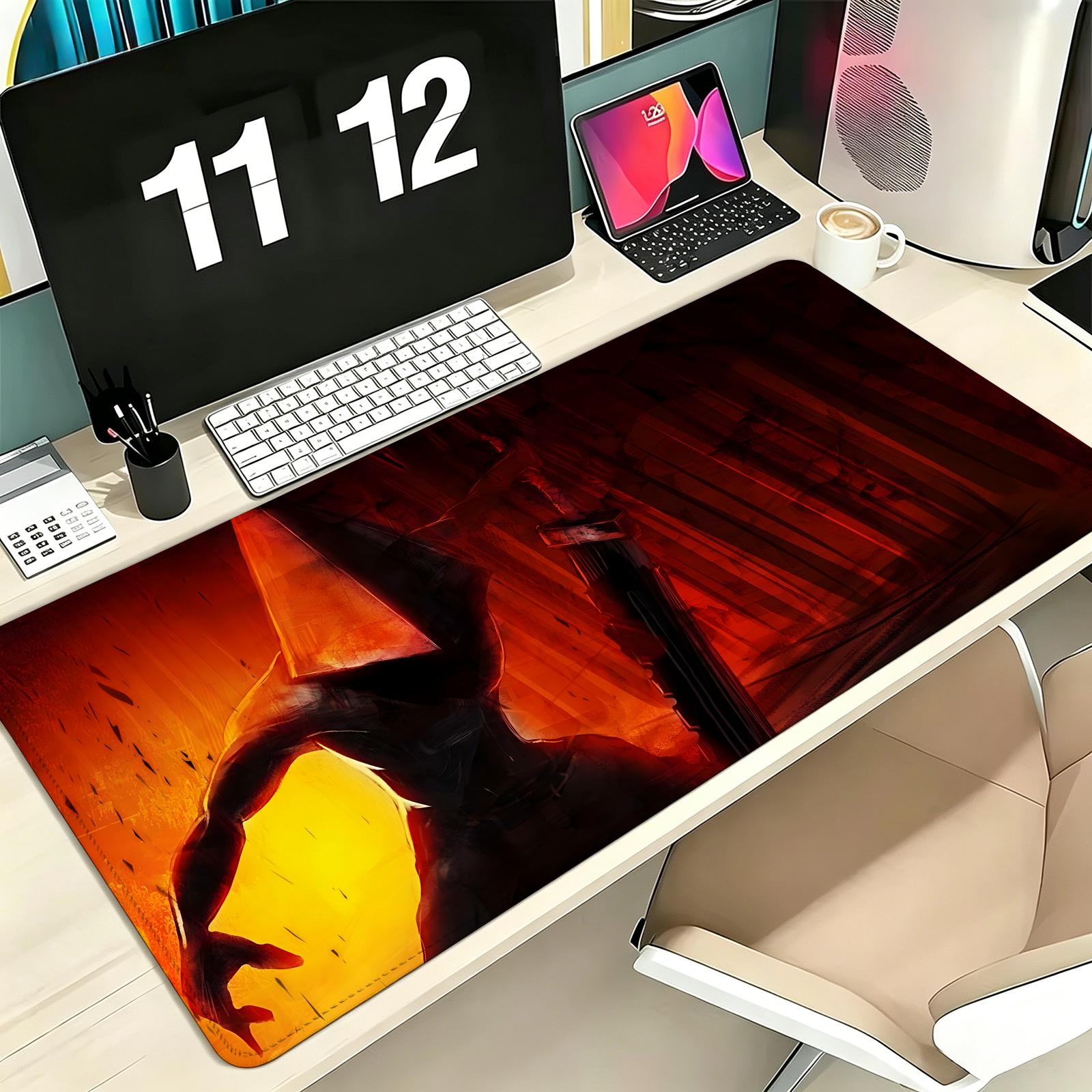 Esports Gaming Stocks - แผ่นรองเมาส์โปร อีสปอร์ต XXL แผ่นรองเมาส์สำหรับเล่นเกมขนาดใหญ่พิเศษ ขอบเย็บกันลื่น แผ่นรองคีย์บอร์ด