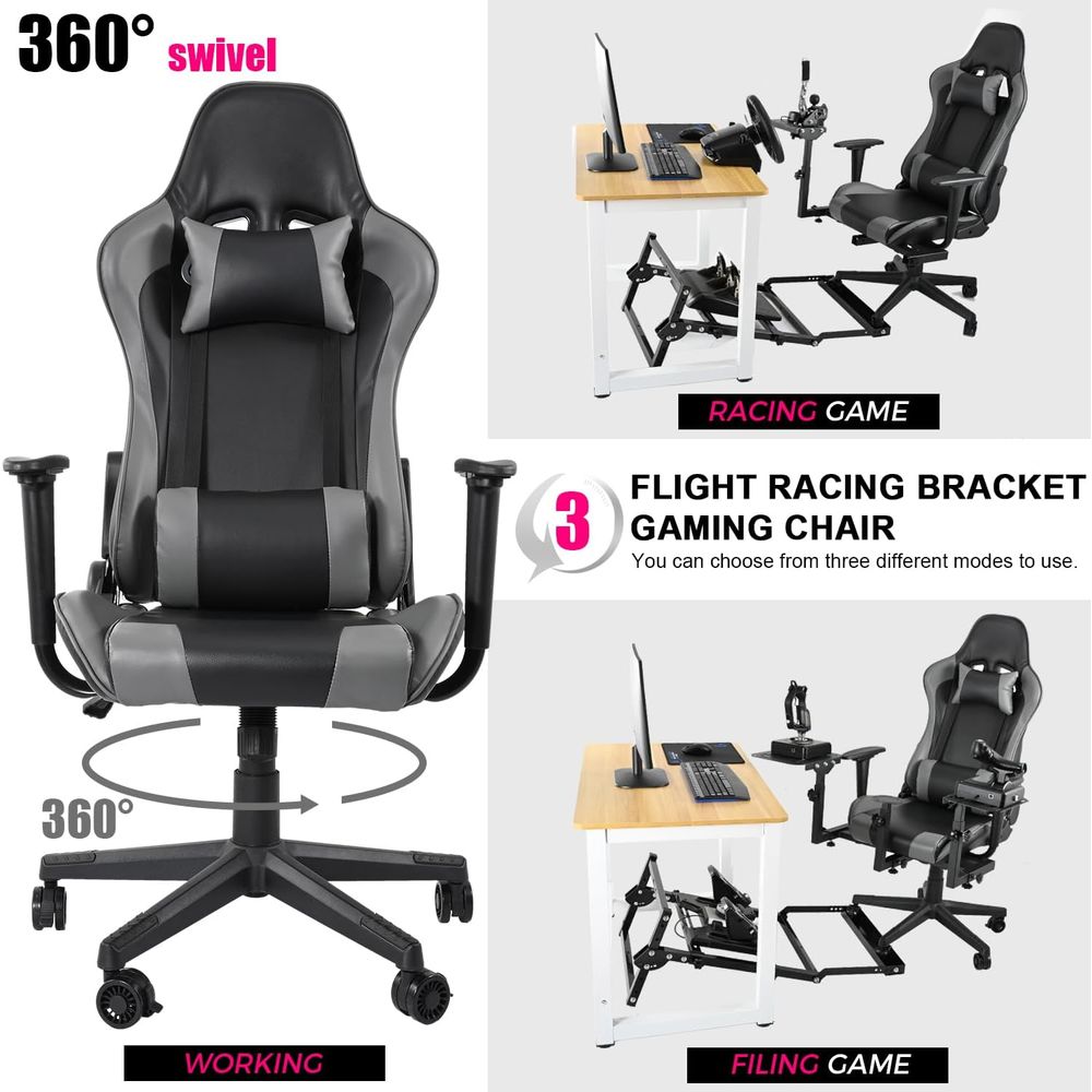 เก้าอี้เกมมิ่งพนักพิงสูงปรับเอ - Gaming & Esports District บทวิจารณ์และราคา