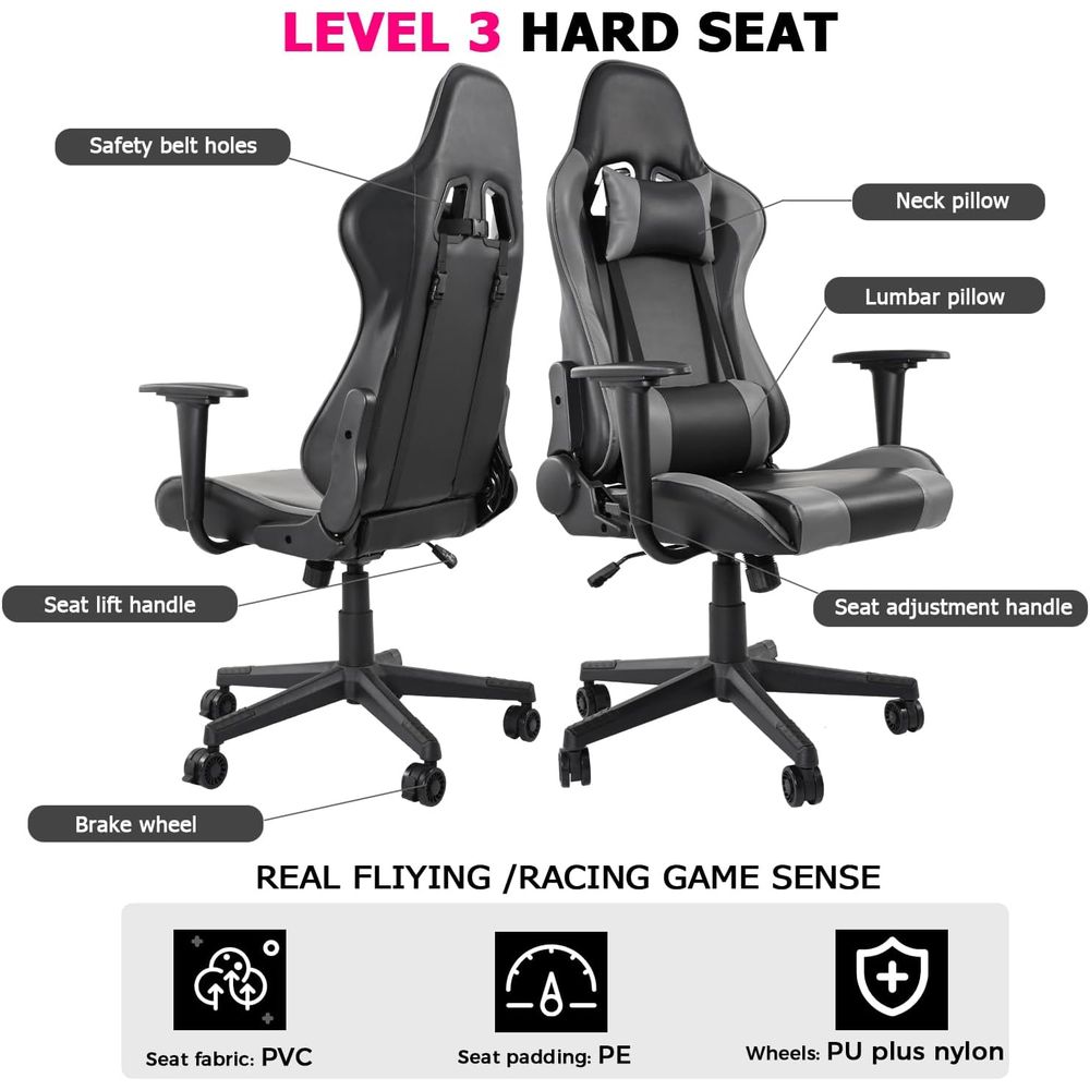 เก้าอี้เกมมิ่งพนักพิงสูงปรับเอ - Gaming & Esports District บทวิจารณ์และราคา