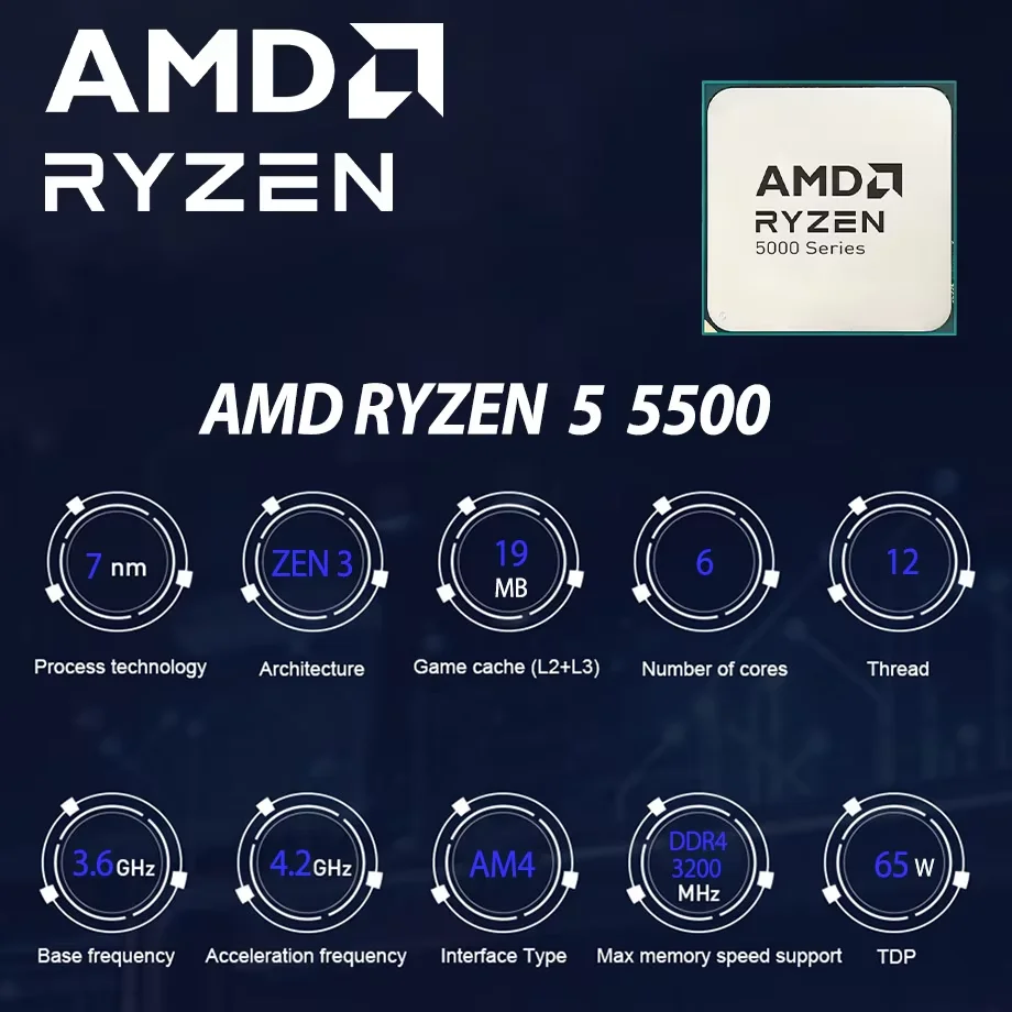 R5 5500 AMD Ryzen 5 5500 โปรเซ - Amd Cpu Ryzen 5 บทวิจารณ์และราคา