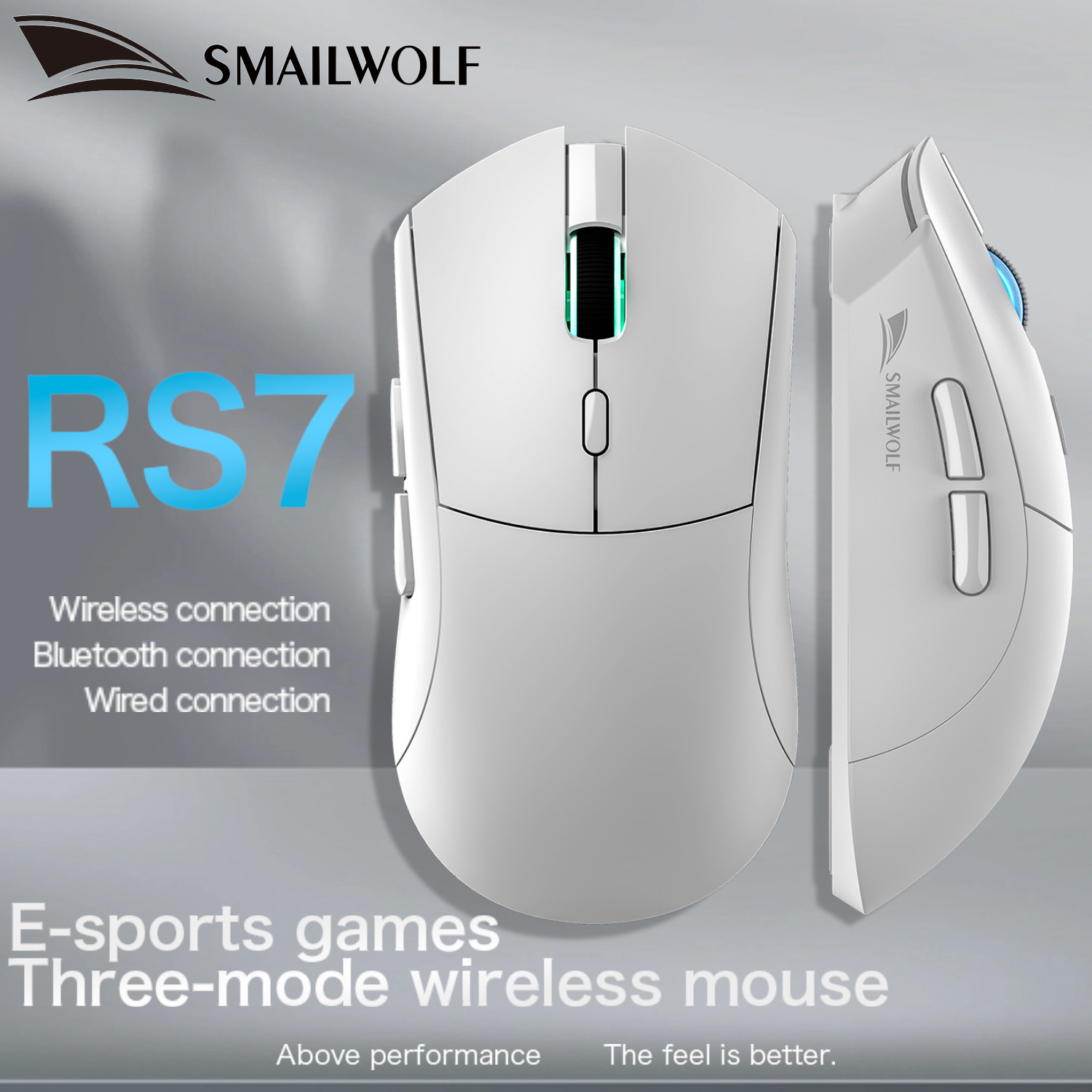 เมาส์เกมมิ่ง SMAILWOLF RS7 บลู - Esports Gaming Business บทวิจารณ์และราคา