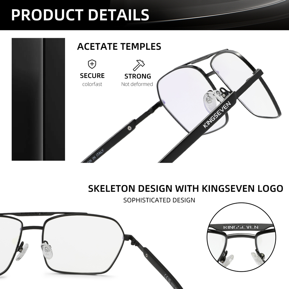 KINGSEVEN สี่เหลี่ยมผืนผ้า Ant - Gaming Glasses Blue บทวิจารณ์และราคา