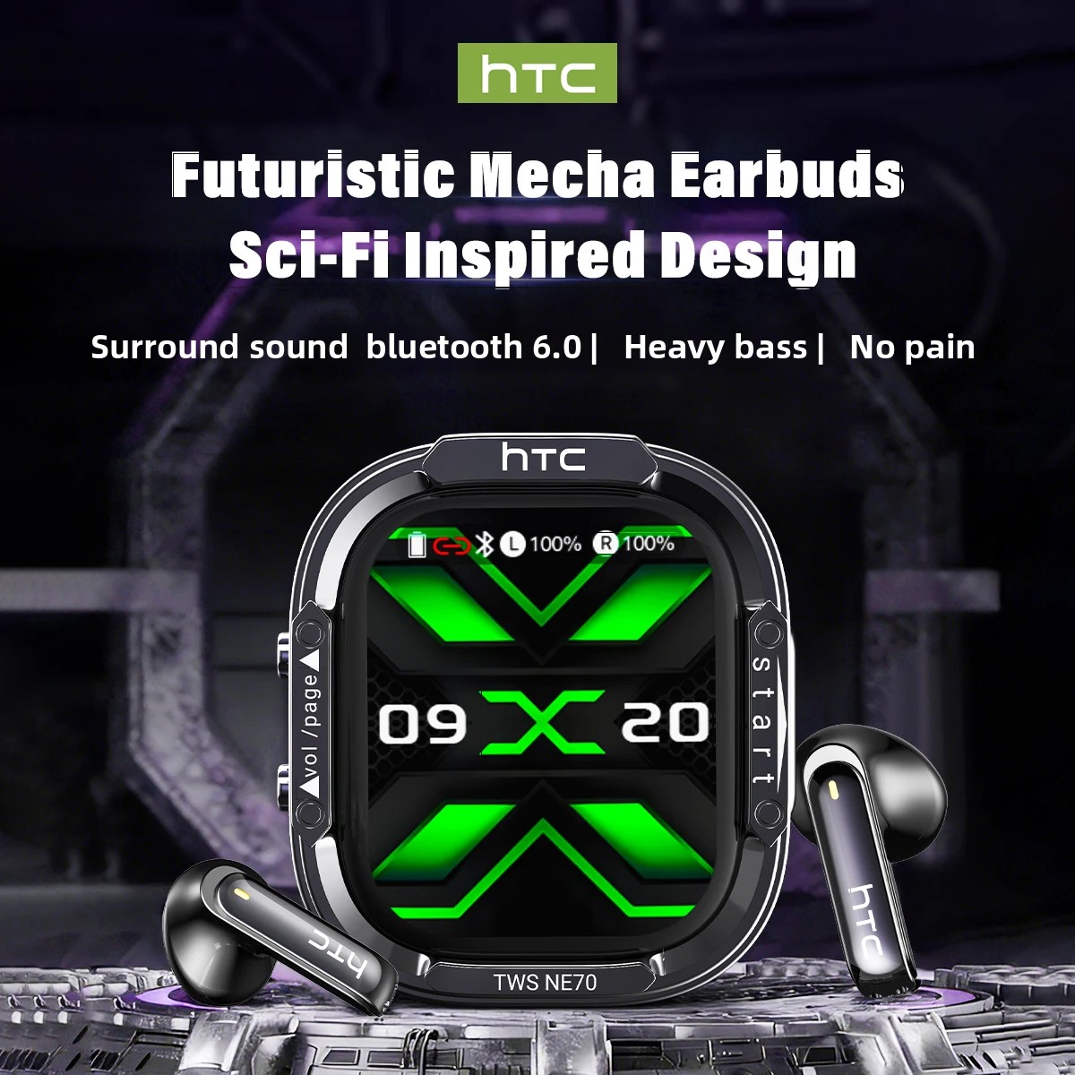 HTC NE70 หูฟังบลูทูธ V6.0 หูฟั - Esports Gaming Earbuds บทวิจารณ์และราคา