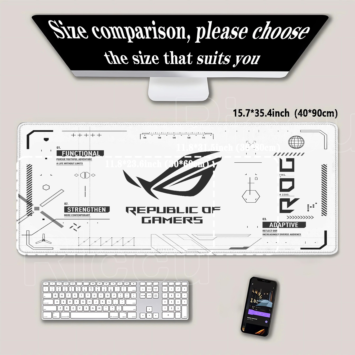 R-ROG แผ่นรองเมาส์สำหรับเล่นเก - Esports Gaming Stocks บทวิจารณ์และราคา